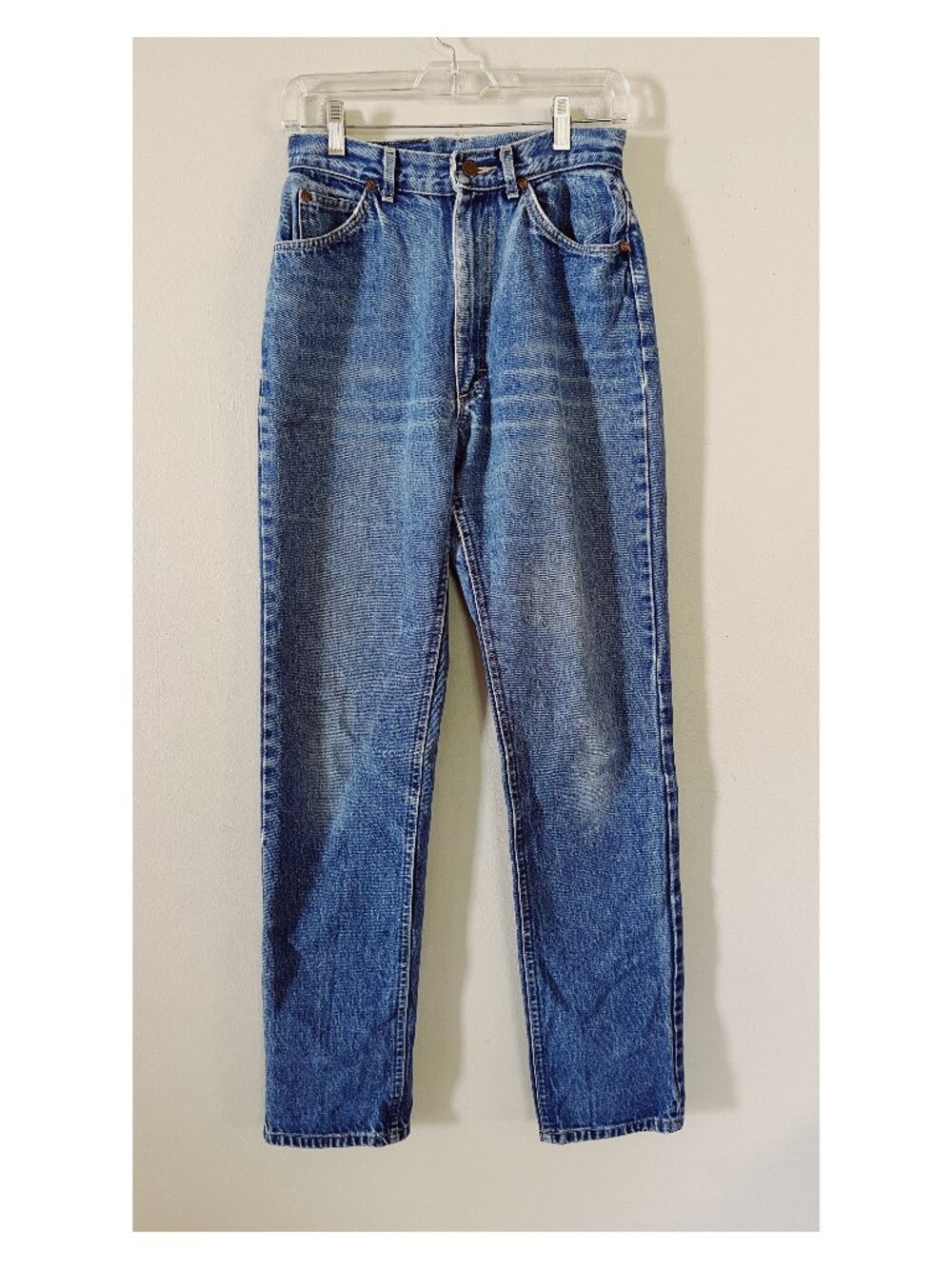 VTG Lee Riders Womens Jeans Sz 26x33 High Rise Union Made Medium Wash